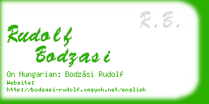 rudolf bodzasi business card